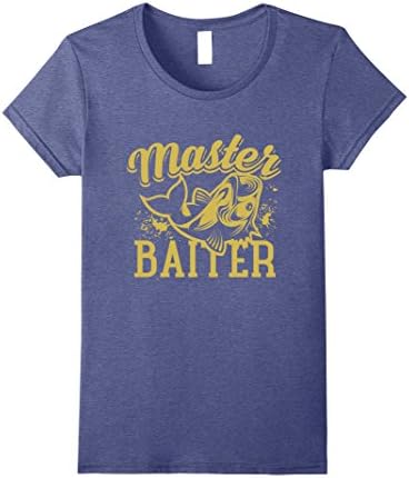 Womens Master Baiter Fishing T Shirt XL Heather Blue