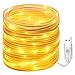 Sanniu 33ft USB Powered LED String Lights, Waterproof Outdoor & Indoor Mini Decorative Copper Wire Starry Fairy Rope Lights for Bedroom, Christmas, Parties, Wedding, Centerpiece. (10m/33ft Warm White)