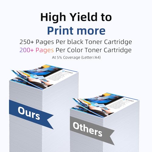 LC501 Ink Cartridges LC501 Ink Compatible for Brother LC501 Ink Cartridge LC501XL Work with Work Smart MFC-J1410DW MFC-J1260W MFC-J1360DW Printers LC501 Black Cyan Magenta Yellow