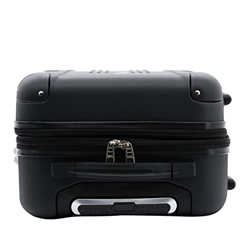 Travelers Club Chicago Hardside Expandable Spinner Luggages, Black, 5