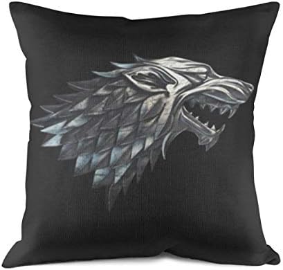 Wardell 3D-House-Stark- Cotton Decorative Throw Pillow Covers 18 x 18 Inch