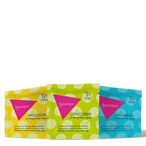 SweetSpot Labs Variety Pack Feminine Wipes pH Balance Cleansing Wipes