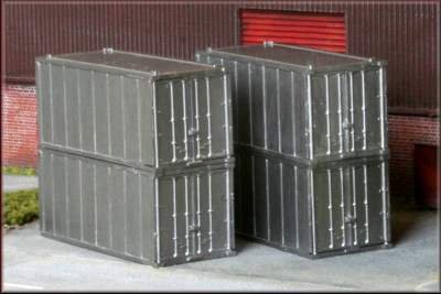 Knightwing Road Transport Range - International Containers (4 x 20ft containers) - OO Gauge Plastic Kit
