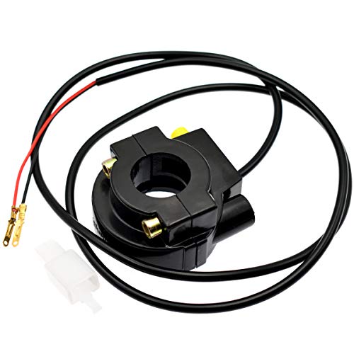 Royitay 7/8 Inch 22mm Twist Throttle Accelerator Handle Grips and 75" Long Throttle Cable With ON OFF Switch Set for 33cc 43cc 49cc Zooma Stand Up Gas Scooter