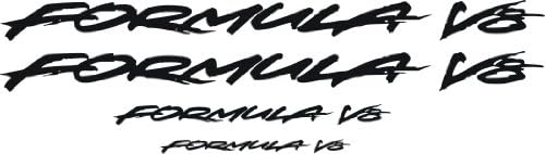 Graphicsplus123 Pontiac Firebird Formula V8 Door, Bumper and Headlight Decal Set (Black)