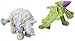 goDog 2 Count Frills Dino Plush Toy & Terry Dino Plush Toy for Dogs