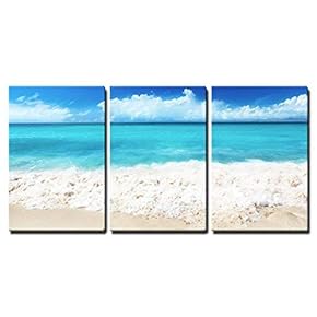 Sand of Beach Caribbean Sea x3 Panels