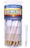 Elements Cones 1 1/4 Size | 75 Pack | Natural Pre Rolled Rice Rolling Paper with Tips and Packing Sticks Included