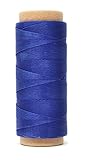 Mandala Crafts 0.45mm Leather Sewing Hand Stitching Jewelry Craft Round Waxed Thread String Cord (0.45mm, Blue)