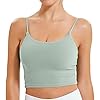 Promover Sport-bh’s Dames Fitness Tanktop Gewatteerd Strappy Crop Top met Geïntegreerd Training Rennen Beuglijn Yoga…
