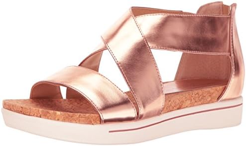 Adrienne Vittadini Footwear Women's Claud Sandal, Rose Gold, 9 M US