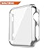 ICE FROG iWatch Series 1 38mm Case, Electroplate Metal Plated PC Slim Hard Protective Bumper HD Screen Protector Full Coverage Case Cover Shell for Apple Watch 38mm - Silver