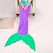 BATTOP Mermaid Tail Super Soft Blanket Crystal Velvet Lovely Gift for kids (Child, Purple)