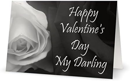 Valentines Day Lover Darling Spouse Husband Rose Wife Greeting Card 5x7 by QuickieCards
