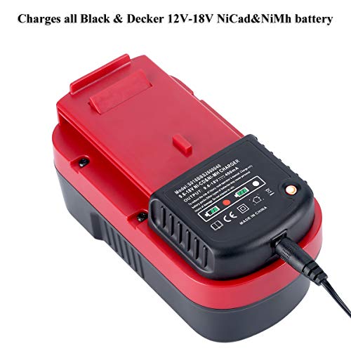 Epowon 18V Replacement Multi Volt Charger for Black & Decker 9.6V18V