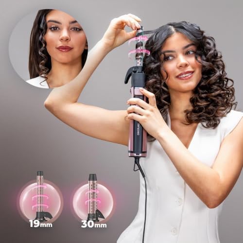 Spazzola ad Aria Rotante 10in1 CeramicCare AirBrush Gyro. 1100W, Rotazione, Tecnologia Ionica, Rivestimento Ceramico, 3 Modalità Velocità e Temperatura, Piega Facile