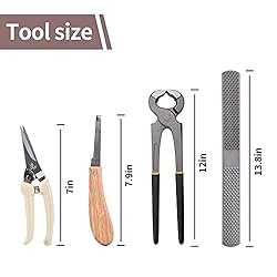 IWONGO Horses Farrier Hoof Tool Kit with Roll Pack
