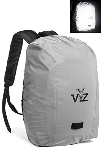 247 Viz Reflective Backpack Cover, Water Resistant Materials and Backpack Rain Cover, Entirely Reflective Gear - One Size Fits All