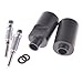 Krator MT219-008 Black Slider (2005-2006 Suzuki GSXR 1000 No Cut Frame Crash Protectors Motorcycle)