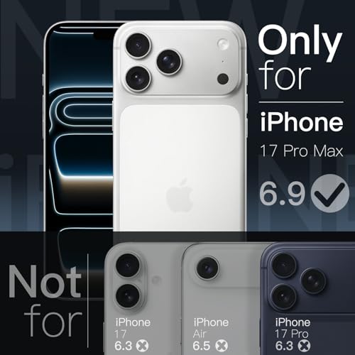 JETech Slim Case for iPhone 17 Pro MAX 6.9 Inch with Full Camera Lens Protection, Ultra Thin Lightweight Clear Minimalist Protective Case (Transparent)