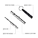 Luniquz Metal Dog Whistle Adjustable Frequency High Pitch Training Aide for Avoid Bad Behavior,Stop Barking,Fetch,Sit [with Lanyard] /Black
