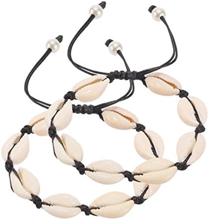 Handmade Summer Beach Shell Beaded Anklet 2 PCS Barefoot Sandals Bridal Wedding Foot Jewelry
