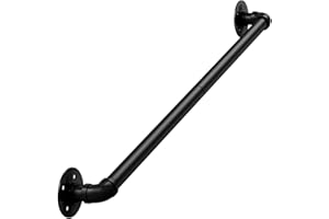 DAMEING 3FT Stair Railing Metal Stair Handrail, 440LB Wall-Mount Safety Hand Rail for Indoor & Outdoor Steps, Non-Slip Powder