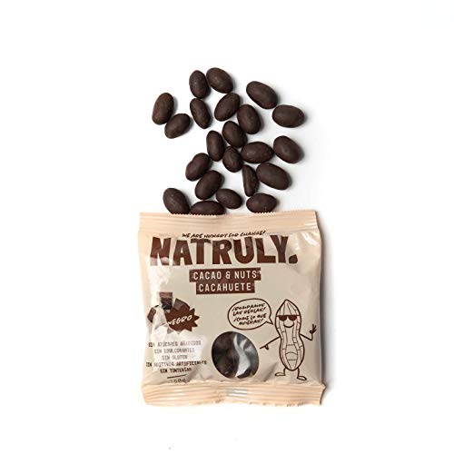 Natruly Cacao&Nuts Schokoerdnüsse ohne Zucker oder Süßstoff, Glutenfrei, mit zuckerfreier Zartbitterschokolade Packung 3… – Bild 3
