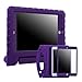 HDE Case for iPad Mini 1 2 3 Kids Shockproof Bumper Hard Cover Handle Stand with Built in Screen Protector for Apple iPad Mini 1st 2nd 3rd Generation (Purple)