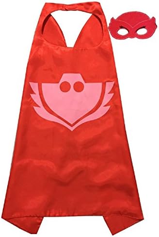 Superhero Cape and Mask Costume Set Boys Girls Birthday Halloween Play Dress Up