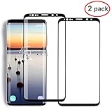 [2 Pack] YRMJK Galaxy Note 9 Tempered Glass Screen Protector, [Curved Dot Matrix] [Force Resistant up to 11 pounds] [3D Full Screen Coverage] Galaxy Note 9 Screen Protector (6.4