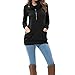 levaca Womens Shirts Long Sleeve Button Pocket Casual Slim Tunic Tops Black L