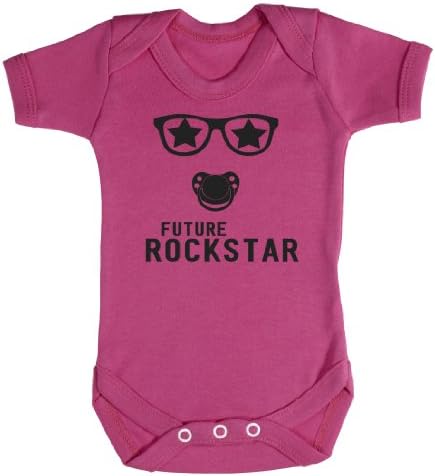 Baby Buddha - Future RockStar Baby Bodysuit Baby Vest 3-6M Pink