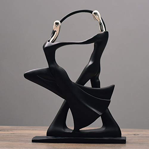 NBHUZEHUA Romantic Birthday Wedding for Her Parents Couple Dancing Sculpture Love Statue Home Decor - Thumbnail 4