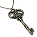 U2U Jewelry Allloy Vintage Retro Steampunk Cosplay Crown Key,Sweater Chain,Necklace Pendant 0236-2 Chains (0236)