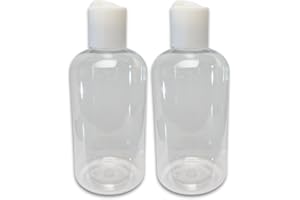SERIOUS SOIL Plastic Squeeze Bottles with Disc Cap, 8 oz/2-Pack, Travel Size, Refillable, BPA-Free, Leak Proof, for Cosmetics, Shampoo, Lotion, Body Soap, Essential Oils, Household Use, and Personal Care