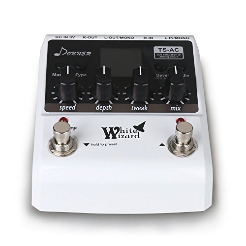 Donner Wizard Digital Multi Modulation Guitar Effects Pedals, White