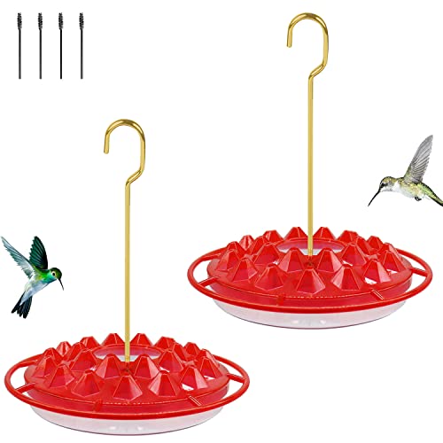 Hummingbird Feeders for Outdoors Hanging (Set of 2), 25 Feeding Ports