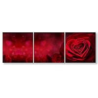 signwin-3 Piece Canvas Wall Art-Romantic Red Wine-Canvas Prints Home Artwork Decoration for Living Room,Bedroom - 12