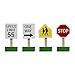 Melissa & Doug Jumbo Roadway Activity Rug with 4 Wooden Traffic Signs (79 x 58 inches)