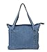 Denim Tote Light Weight Shoulder Handbag Unisex Shopper Bag (Blue)