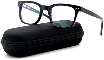 Retro style square lens non-prescription acetate eyewear for men & women & teenager
