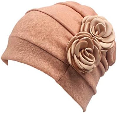 AEGKH Retro Floral Winter Hats Beanies Women Classic Turban Head Wrap Cap Simple Flower Decorations Hats