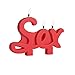 Fun Candles: Lip, Love, Sex Candle Set, Red Color, Set of 3 Candles Romantic Candles Birthday Candles Novelty Candles