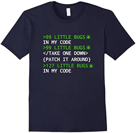 Men's Debugger Funny Shirt for Programmer and Hacker &amp; Geek Medium Navy