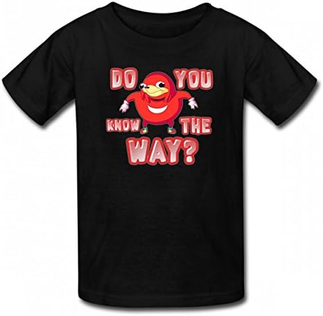 NMZNCW Uganda Knuckles vr Chat Fun Tshirt Cotton T-Shirts Original Children Tee Black