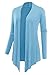 Womens Open Front Drape Hem Lightweight Cardigan 2X-Large Light Blue