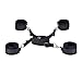 primerry BDSM S&M Sm (Cuff Bondage Straps Black Under Bed Restraint Fetish The Wrist and Ankle) Womens Set