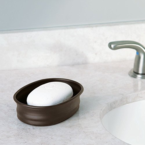 image for iDesign Olivia Countertop Bar Soap Dish, Metal Soap Holder for Bathroo