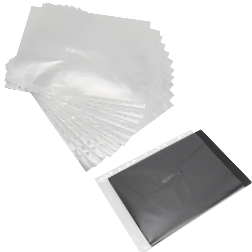 Acid and PVC Free100Pcs Sheet Protectors 8.5 x 11 Inches Clear Page Protectors 11 Hole Lightweight Sleeves Office Supplies Office Supplies